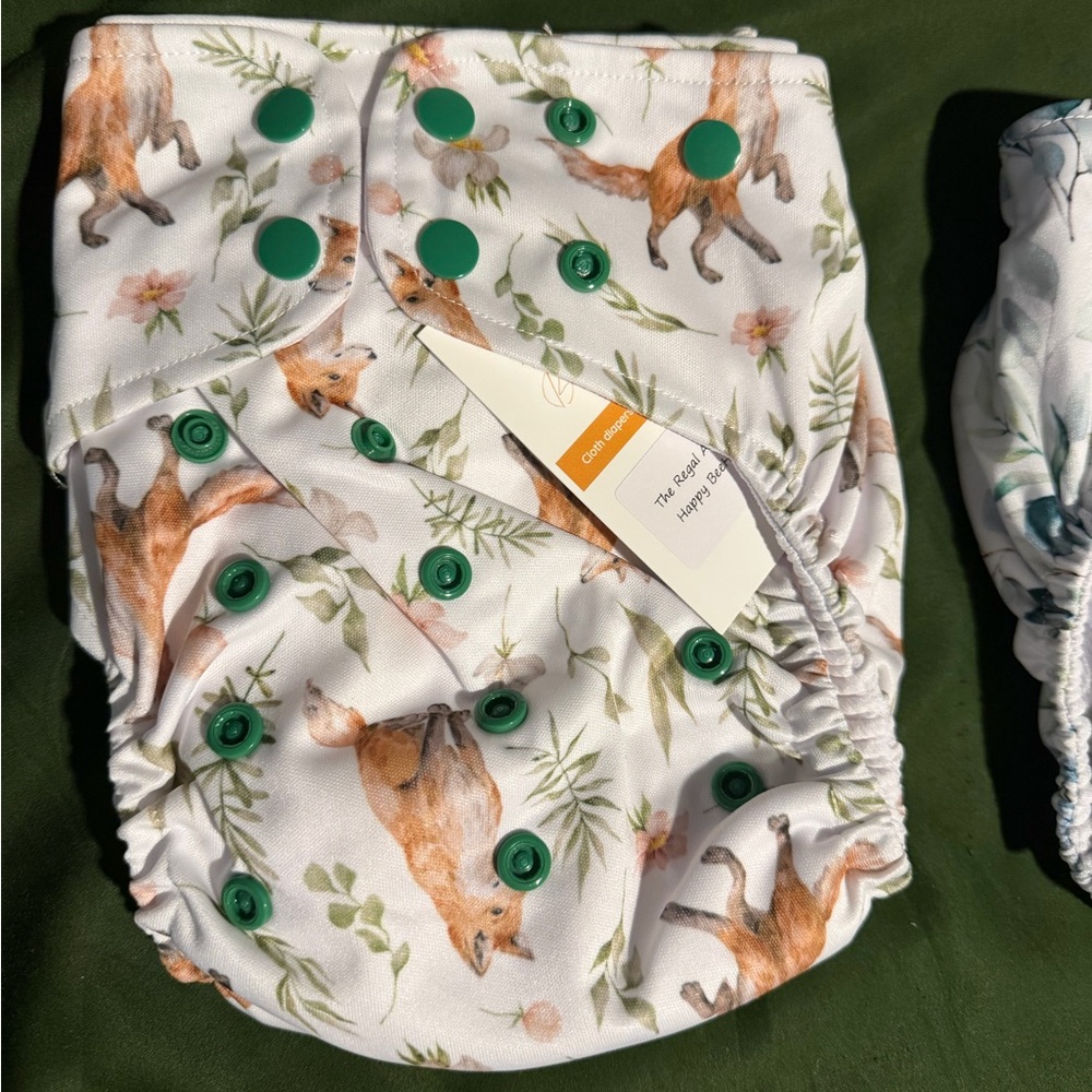 Brand New (with tags) HappyBeeHind 100% Cotton AIO Cloth Diaper Set - Picture 3 of 10